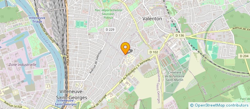 localisation de l'entreprise SCI 2S2A  VALENTON
