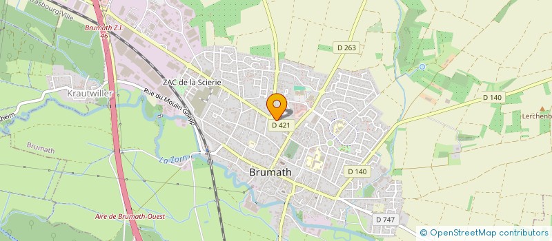 localisation de l'entreprise SCI 2SS  BRUMATH