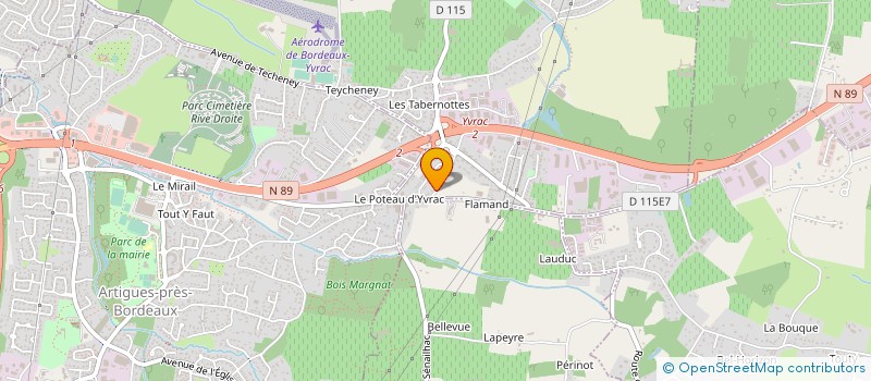 localisation de l'entreprise SCI 2T  YVRAC