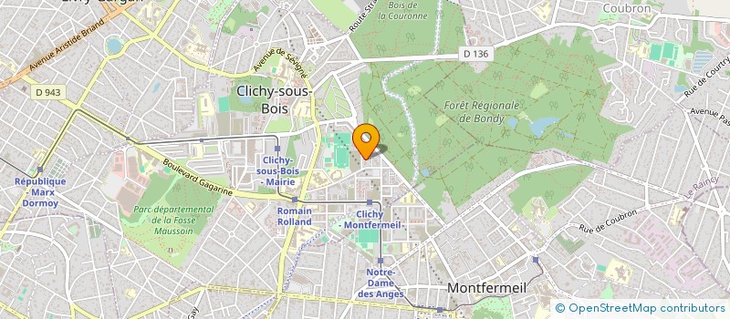 localisation de l'entreprise SCI 2TI IMMO à CLICHY-SOUS-BOIS