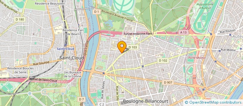 localisation de l'entreprise SCI 2TIERS à BOULOGNE-BILLANCOURT