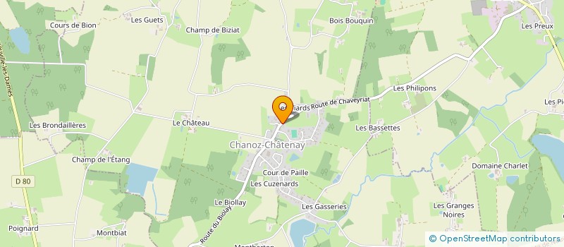 localisation de l'entreprise SCI 2V CREATION à CHANOZ-CHATENAY