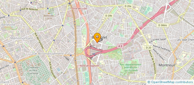 localisation de l'entreprise SCI 3 B BAGNOLET à BAGNOLET