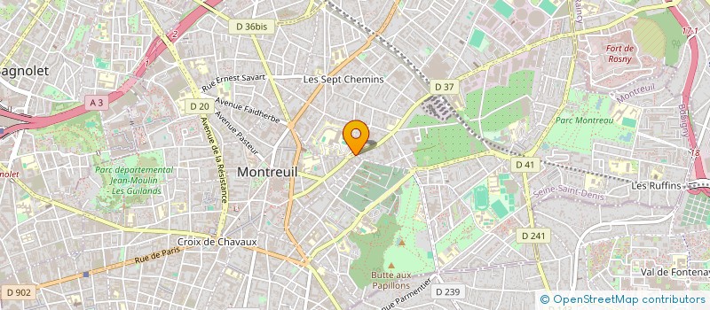 localisation de l'entreprise SCI 3 BEN  MONTREUIL