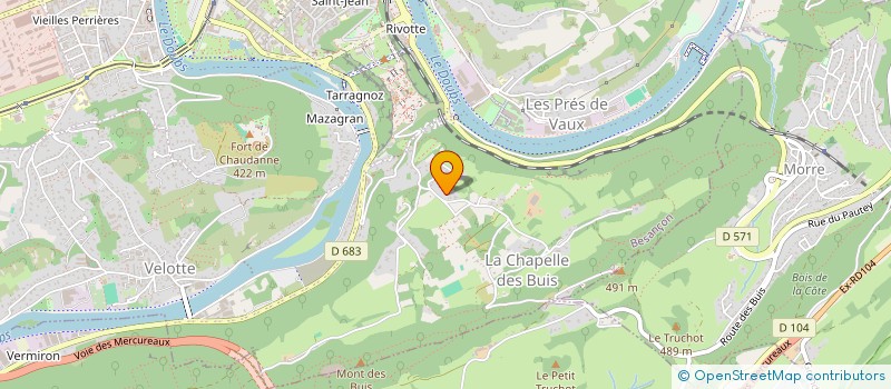 localisation de l'entreprise SCI 3 CHATELS  BESANCON