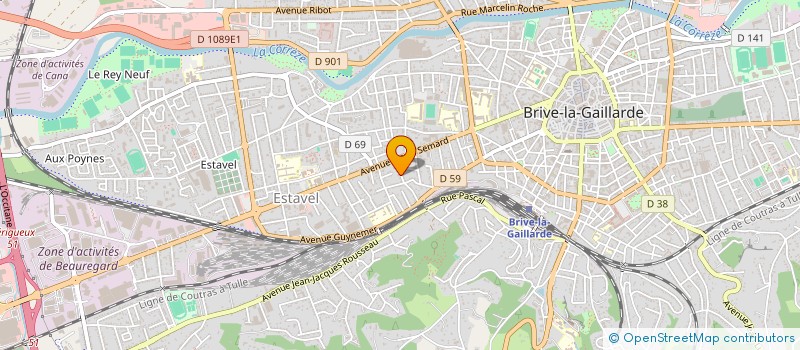 localisation de l'entreprise SCI 3 D  BRIVE-LA-GAILLARDE