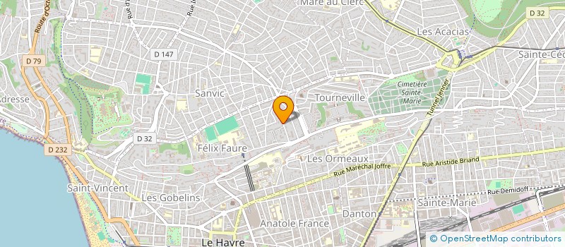 localisation de l'entreprise SCI 3 D à LE HAVRE