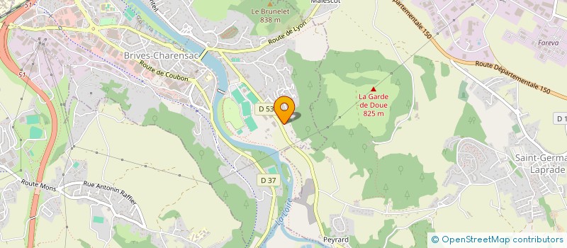 localisation de l'entreprise SCI 3 F  BRIVES-CHARENSAC