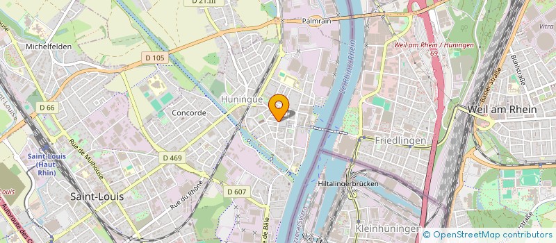 localisation de l'entreprise SCI 3 FRONTIERES  HUNINGUE