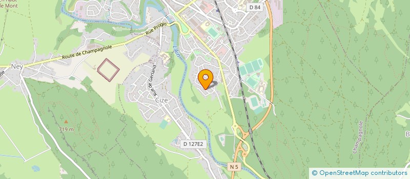 localisation de l'entreprise SCI 3-GAU  CHAMPAGNOLE