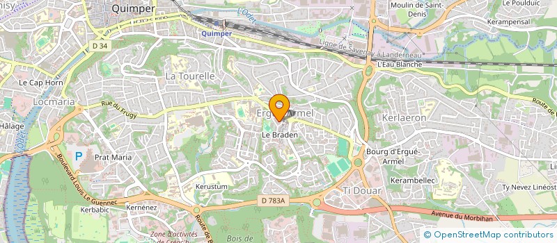 localisation de l'entreprise SCI 3 GENERATIONS  QUIMPER