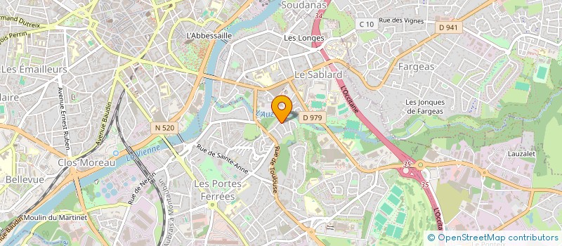 localisation de l'entreprise SCI 3 H à LIMOGES