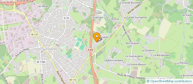 localisation de l'entreprise SCI 3 MAS  LES SORINIERES