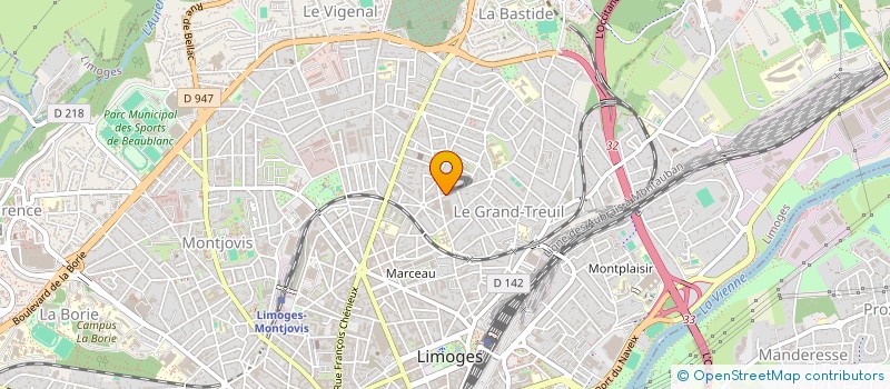 localisation de l'entreprise SCI 3 PILIERS à LIMOGES