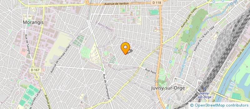 localisation de l'entreprise SCI 3 RUE AUGUSTE RENOIR à JUVISY-SUR-ORGE
