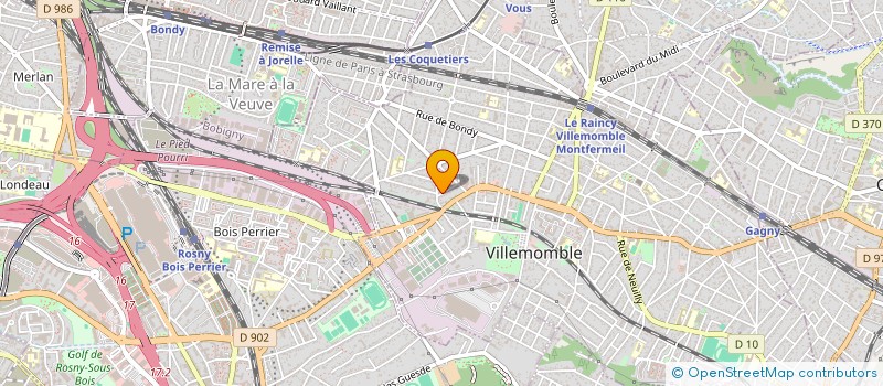 localisation de l'entreprise SCI 3 RUE CHAPPE  VILLEMOMBLE