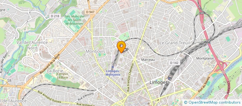 localisation de l'entreprise SCI 32 A 36 RUE DU MAS LOUBIER à LIMOGES