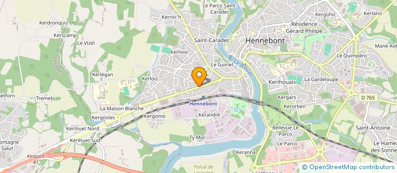 localisation de l'entreprise SCI 32 IMMO  HENNEBONT