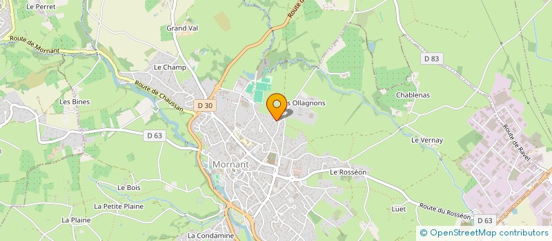 localisation de l'entreprise SCI 32 LUIZET VI11  MORNANT