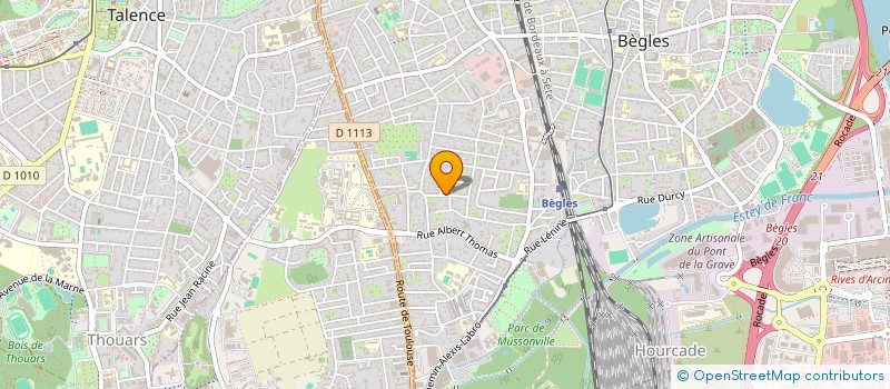 localisation de l'entreprise SCI 322 2JB à BEGLES