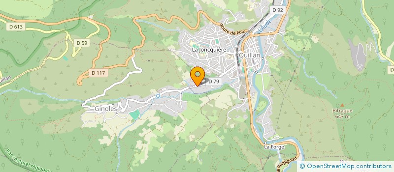 localisation de l'entreprise SCI 33 ROUTE DE QUILLAN  GINOLES