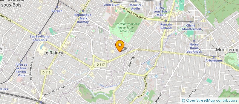 localisation de l'entreprise SCI 34 ALLE MAURICE HURON à CLICHY-SOUS-BOIS