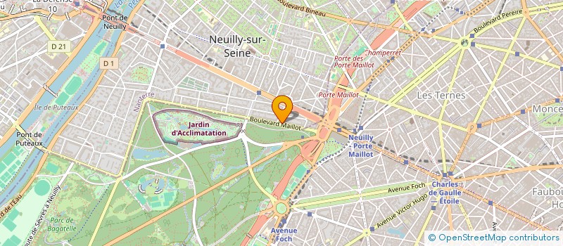 localisation de l'entreprise SCI 34 BD MAILLOT à NEUILLY-SUR-SEINE