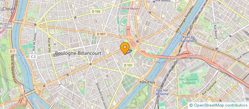 localisation de l'entreprise SCI 37 DASSAULT à BOULOGNE-BILLANCOURT