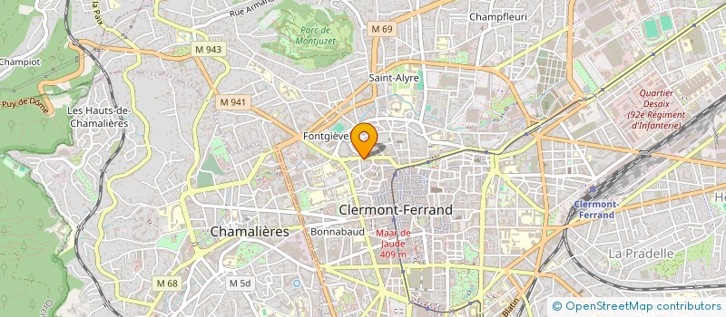 localisation de l'entreprise SCI 37 RUE FONTGIEVE  CLERMONT-FERRAND