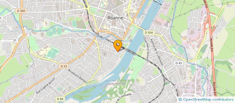 localisation de l'entreprise SCI 37 RUE HOCHE  ROANNE