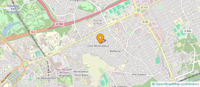 localisation de l'entreprise SCI 38 AV DIDEROT à VILLEPINTE