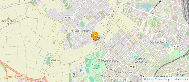 localisation de l'entreprise SCI 38 BOULEVARD CLEMENCEAU  OBERHAUSBERGEN