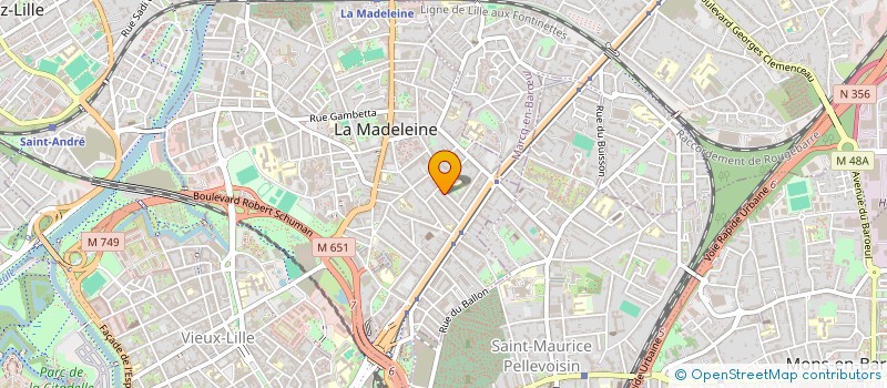 localisation de l'entreprise SCI 38 FOCH à LA MADELEINE