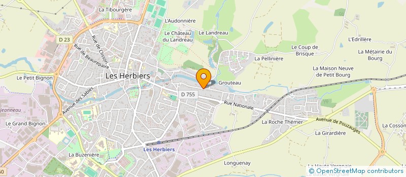 localisation de l'entreprise SCI 38 RUE DUGROUTEAU à LES HERBIERS