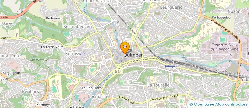 localisation de l'entreprise SCI 38 RUE KEREON  QUIMPER