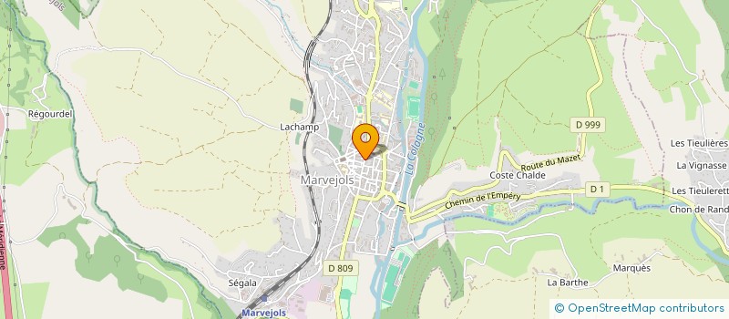 localisation de l'entreprise SCI 39 - RUE DROITE  MARVEJOLS