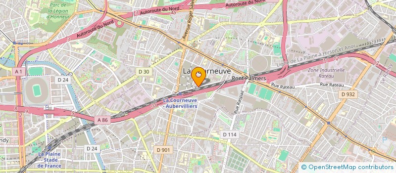 localisation de l'entreprise SCI 3A à LA COURNEUVE