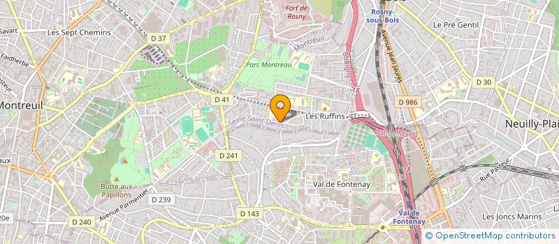 localisation de l'entreprise SCI 3A à MONTREUIL