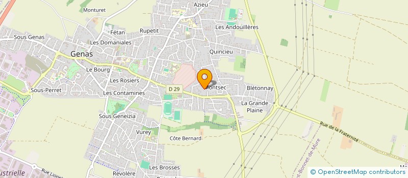 localisation de l'entreprise SCI 3A  GENAS