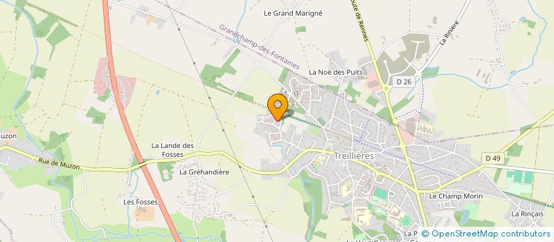 localisation de l'entreprise SCI 3A  TREILLIERES