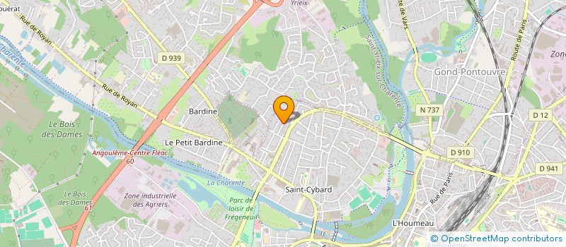 localisation de l'entreprise SCI 3B à ANGOULEME