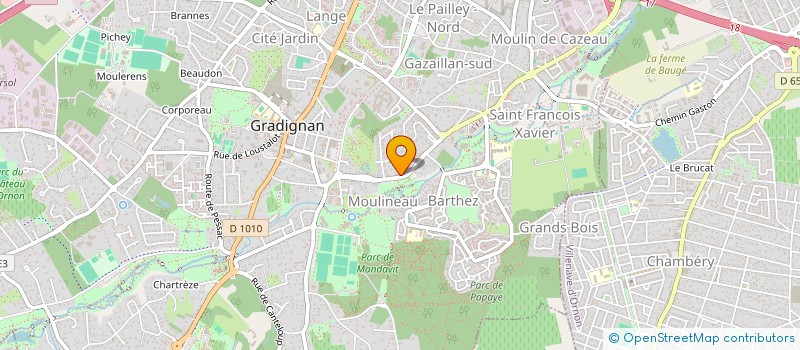 localisation de l'entreprise SCI 3B  GRADIGNAN