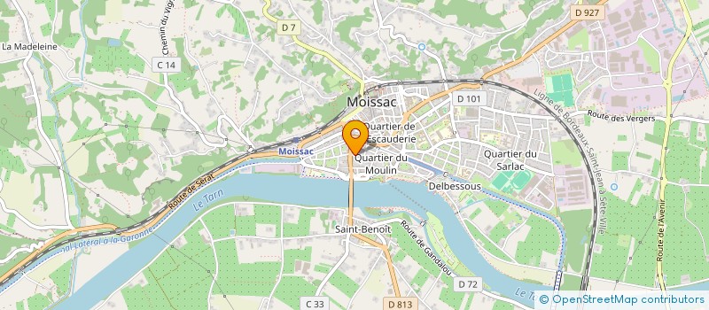 localisation de l'entreprise SCI 3B  MOISSAC