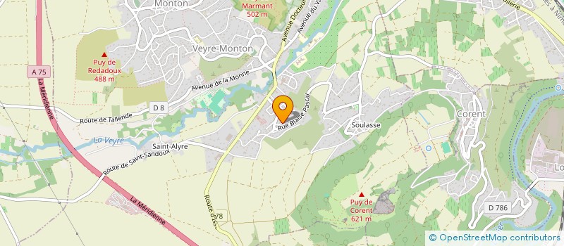 localisation de l'entreprise SCI 3B  VEYRE-MONTON