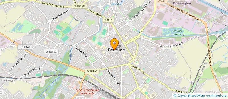 localisation de l'entreprise SCI 3D  BETHUNE