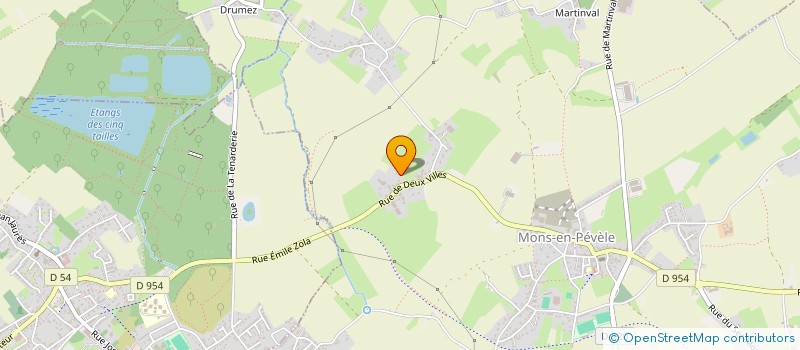 localisation de l'entreprise SCI 3D1W  MONS-EN-PEVELE