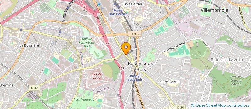 localisation de l'entreprise SCI 3F à ROSNY-SOUS-BOIS