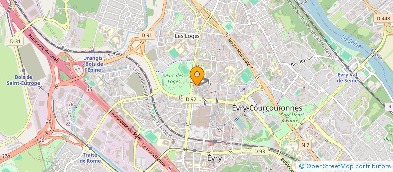 localisation de l'entreprise SCI 3F à EVRY-COURCOURONNES