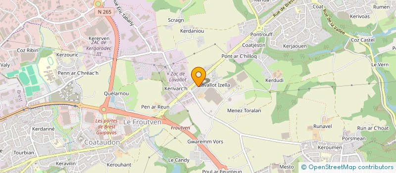 localisation de l'entreprise SCI 3J  GUIPAVAS