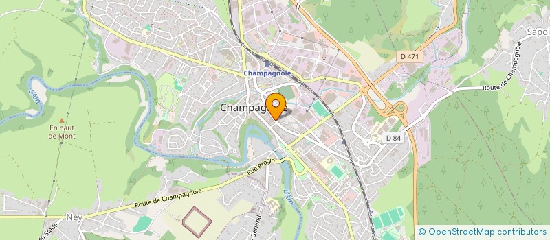 localisation de l'entreprise SCI 3J  CHAMPAGNOLE